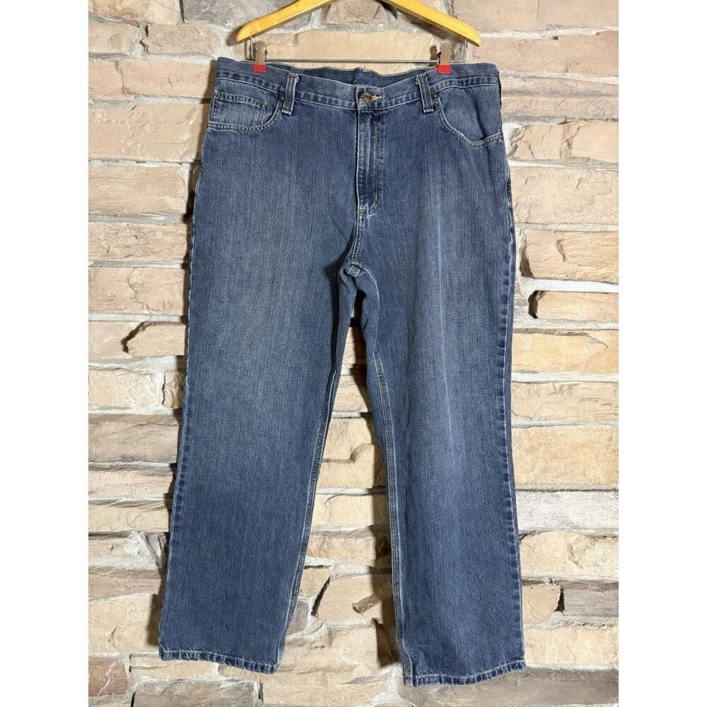 Carhartt 101483-968 Straight Leg Jeans 38x30 Medium Wash